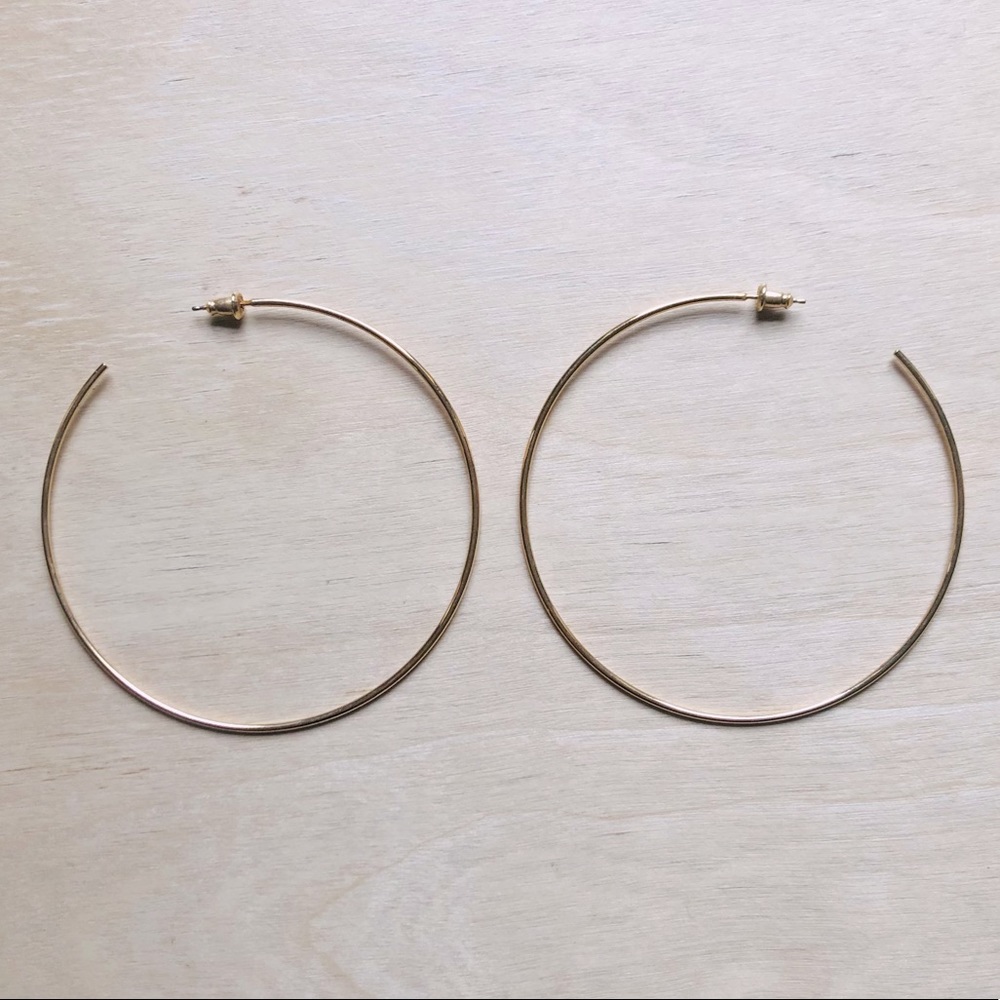 3 for $15: Large Goldtone Hoops